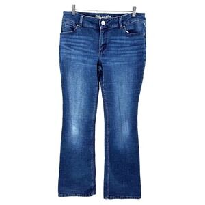 Wrangler Bootcut Jeans Women's Size 13x32 Dark Wash Blue Stretch Cowgirl Western
